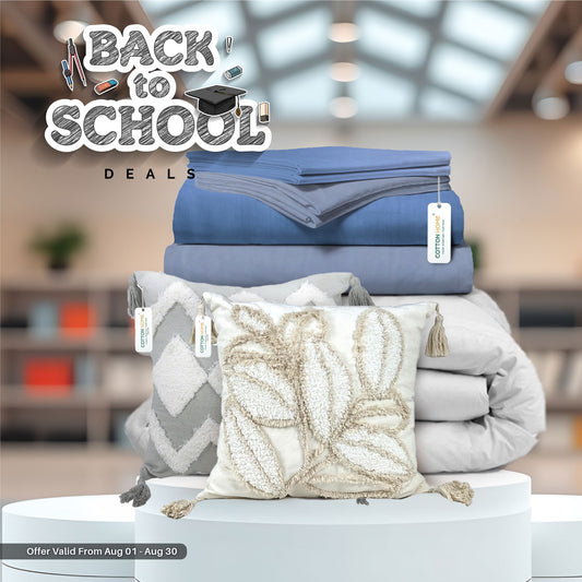Back to School Bedding Combo – 9PC Cushion Duvet Cover Set with Duvet 220x240cm at Special Price!