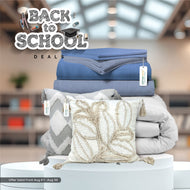 Back to School Bedding Combo – 9PC Cushion Duvet Cover Set with Duvet 220x240cm at Special Price!