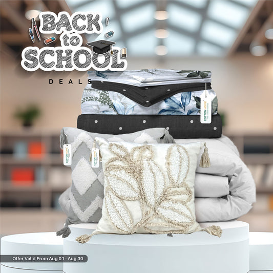 Back to School Bedding Combo – 9PC Cushion Duvet Cover Set with Duvet 220x240cm at Special Price!