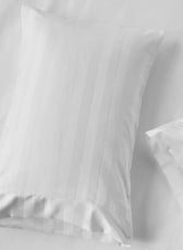 Premium High Quality Cotton 250TC Queen Stripe 6 Piece Duvet Cover Set 220x240cm White - Cotton Home