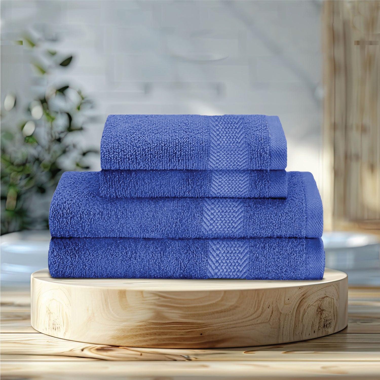 Cotton Face Towel and Hand Towel 4 Piece Set-Soft Feel, Quick Dry, Highly Absorbent Durable Towels