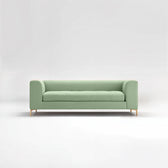 Urban Luxe 3 Seater Modern Fabric Sofa With Metal Legs 233x95x76 - Lt Green