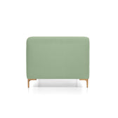 Urban Luxe 3 Seater Modern Fabric Sofa With Metal Legs 233x95x76 - Lt Green