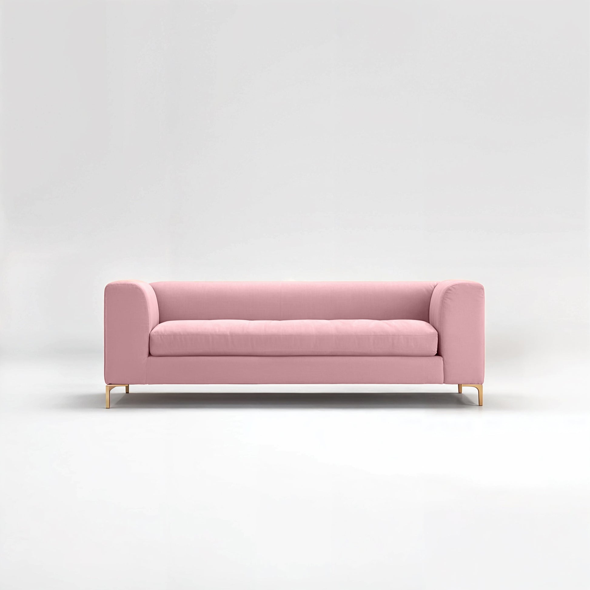 Urban Luxe 3 Seater Modern Fabric Sofa With Metal Legs 233x95x76