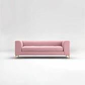 Urban Luxe 3 Seater Modern Fabric Sofa With Metal Legs 233x95x76