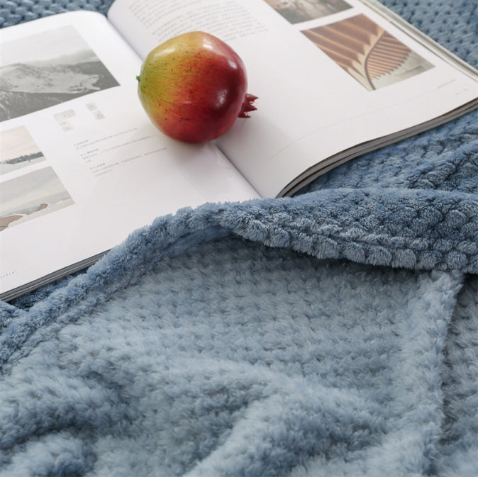 Tranquil Plaid Blanket Single Size Sky Blue