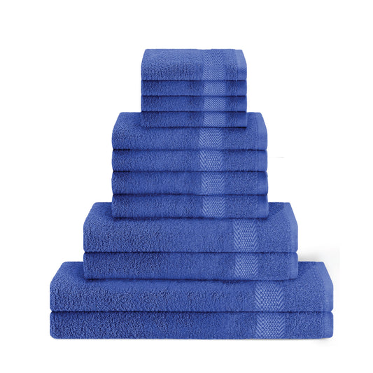 Cotton Towels 12 Piece Set-Soft Feel, Quick Dry, Highly Absorbent Durable Towels