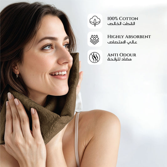 Eid Exclusive Deals on Towels Bathrobe and Slippers Brown