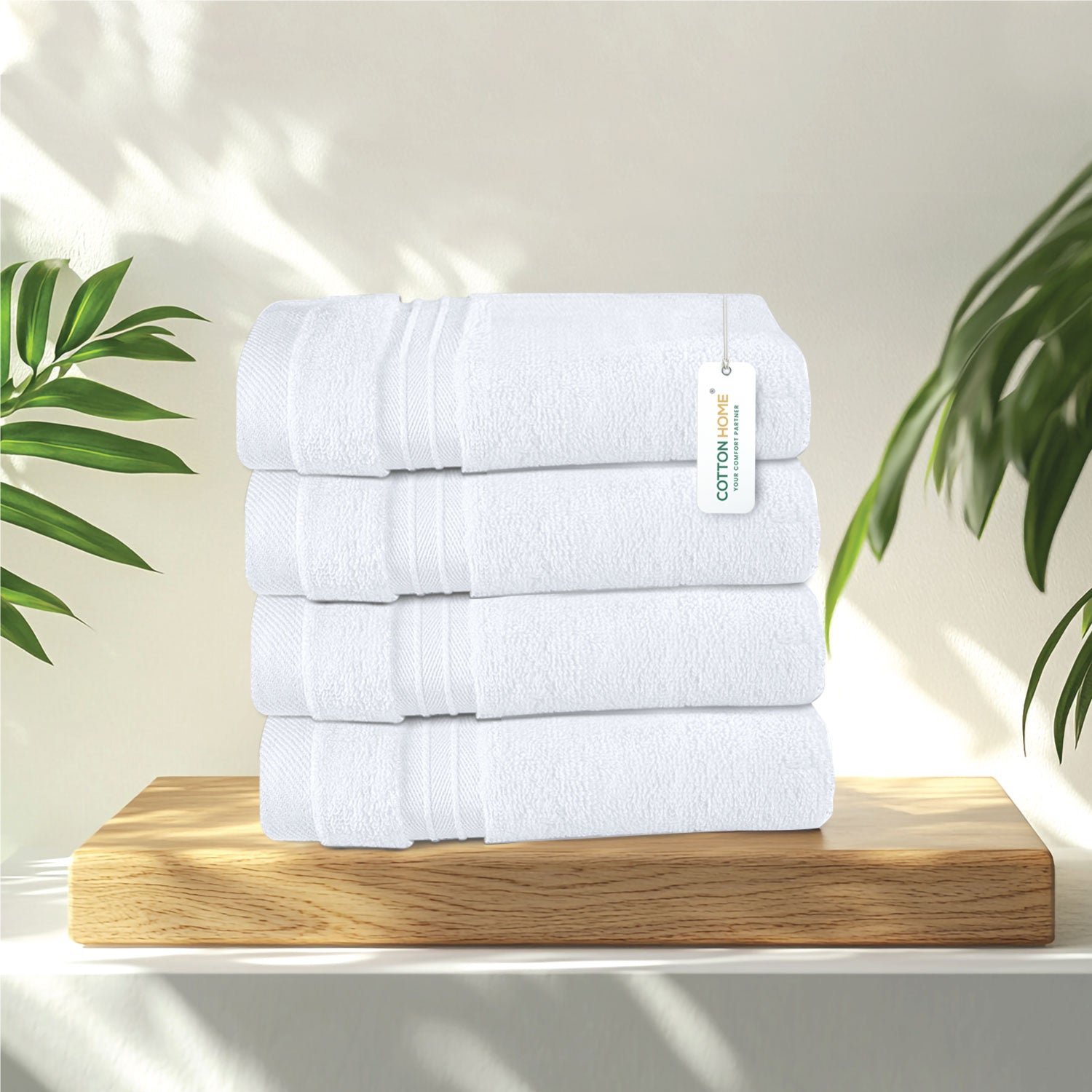 Cotton Face Towel Pack of 4 Soft Feel, Quick Dry, Highly Absorbent Durable Towels