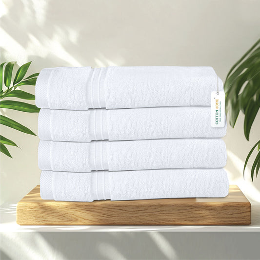 Cotton Hand Towel 50x100 CM 4 Piece Set-Soft Feel, Quick Dry, Highly Absorbent Durable Towels