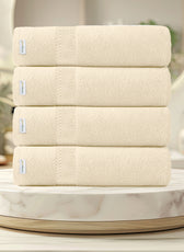 Cotton Hand Towel 50x100 CM 4 Piece Set-Soft Feel, Quick Dry, Highly Absorbent Durable Towels - Cotton Home