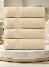 Cotton Hand Towel 50x100 CM 4 Piece Set-Soft Feel, Quick Dry, Highly Absorbent Durable Towels - Cotton Home