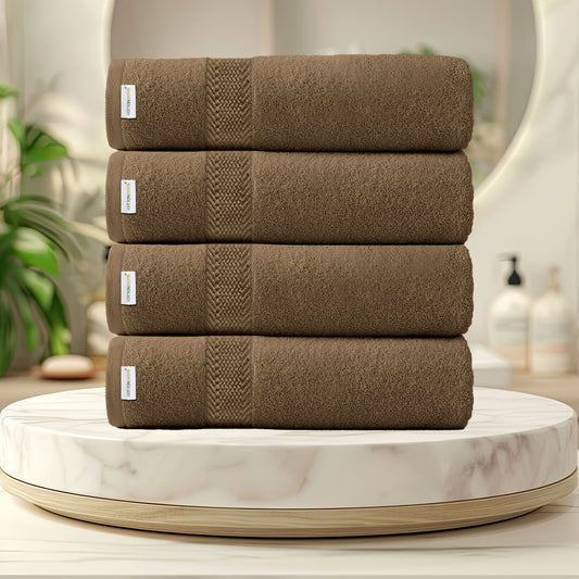 Cotton Bath Sheet 100x150 CM 4 Piece Set-Soft Feel, Quick Dry, Highly Absorbent Durable Towels