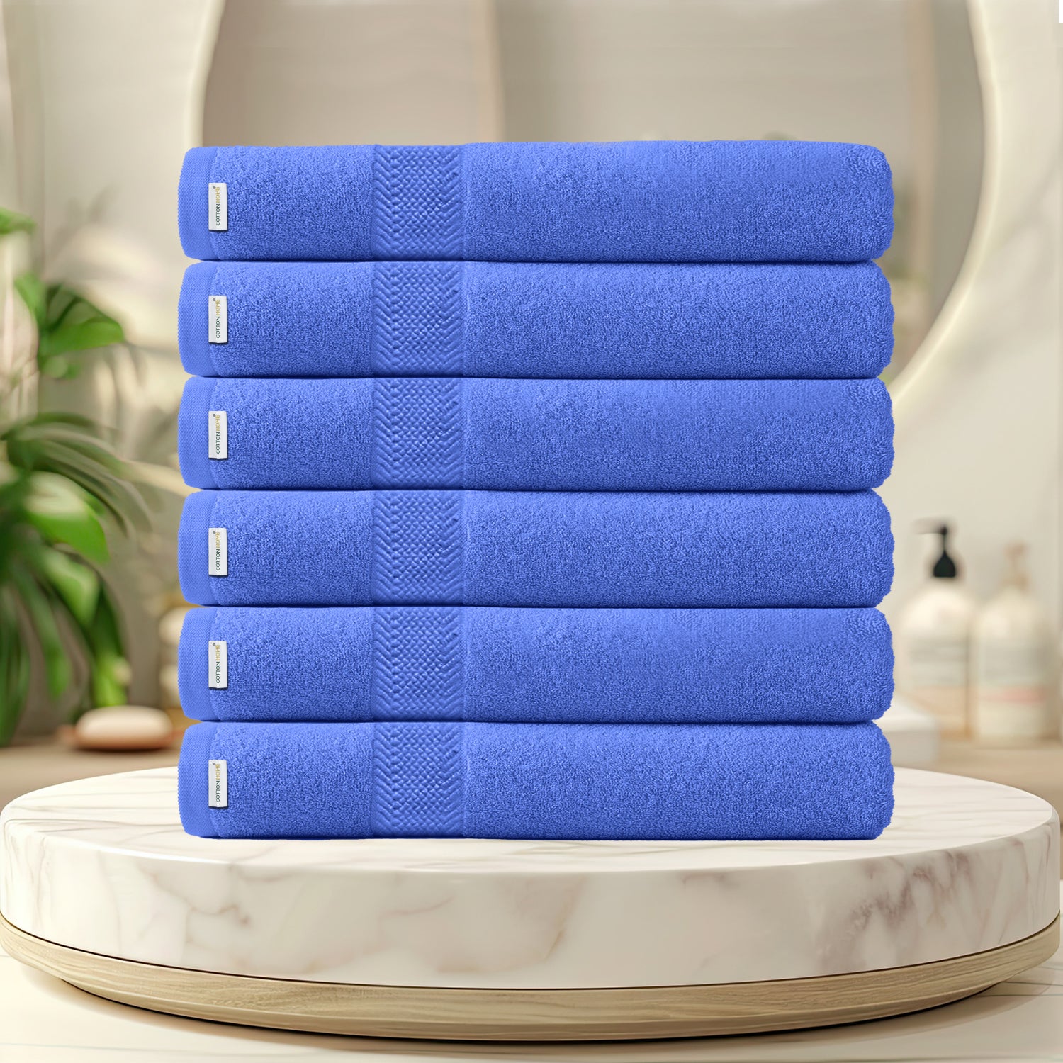 Cotton Bath Towel 70x140 CM 6 Piece Set-Soft Feel, Quick Dry, Highly Absorbent Durable Towels