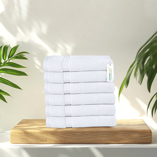 Cotton Hand Towel 50x100 CM 6 Piece Set-Soft Feel, Quick Dry, Highly Absorbent Durable Towels