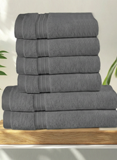 Cotton Face Towel and Hand Towel 6 Piece Set-Soft Feel, Quick Dry, Highly Absorbent Durable Towels