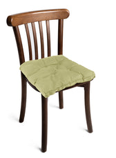 Premium Beige Chair Pads with Ties suitable for Dining Room For Indoor Outdoor Garden Patio Kitchen Office Chairs - Cotton Home