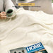 Tranquil Plaid Blanket Queen Size 220x240 Ivory - Cotton Home
