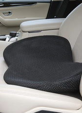 Spine Black Lumbar Support Memory Foam Cushion for Car Seats – 46x34x10cm