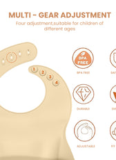 Adorable Silicone Baby Bibs  Set of 3 – Soft, Waterproof & Adjustable (10-72 Months)