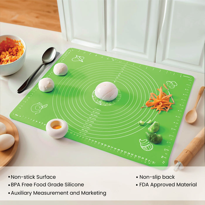 Silicon Green Reusable Non-Stick Baking Mat Extra Large 60x40cm