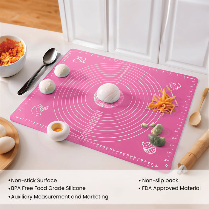 Silicon Pink Reusable Non-Stick Baking Mat Extra Large 60x40cm