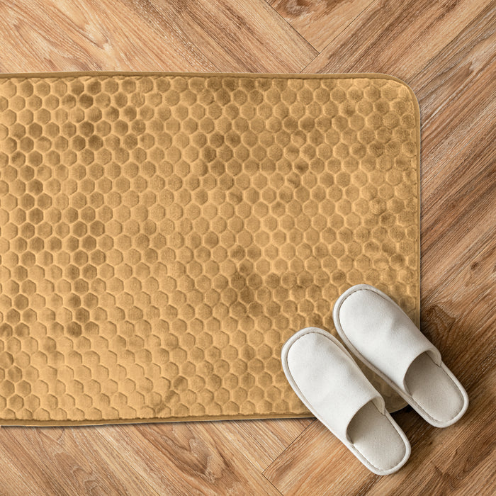 Luxury Memory Foam Cobblestone Bathmat - Beige | Cotton Home