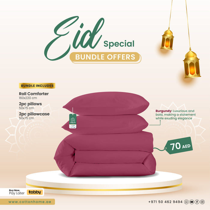 EID Special Bundle:  Luxurious Comfort Essentials for a Cozy Celebration! - Burgundy