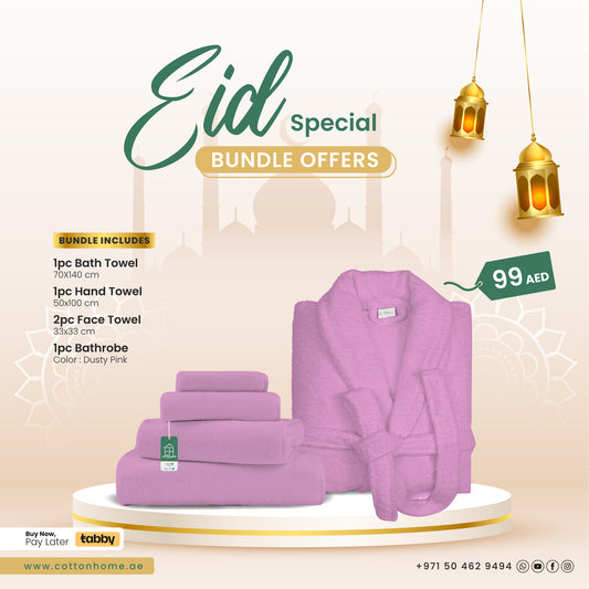 EID Special Bundle: Luxurious Bedding Essentials for a Cozy Celebration! - Dusty Pink