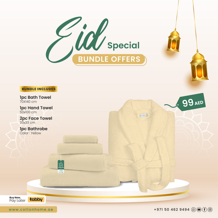 EID Special Bundle: Luxurious Bedding Essentials for a Cozy Celebration! - Yellow