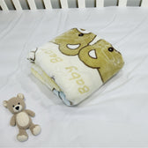 Ultra-Soft Bear Baby Blanket Lightweight & Cozy Plush with Embossed Design, 140x110cm - Yellow