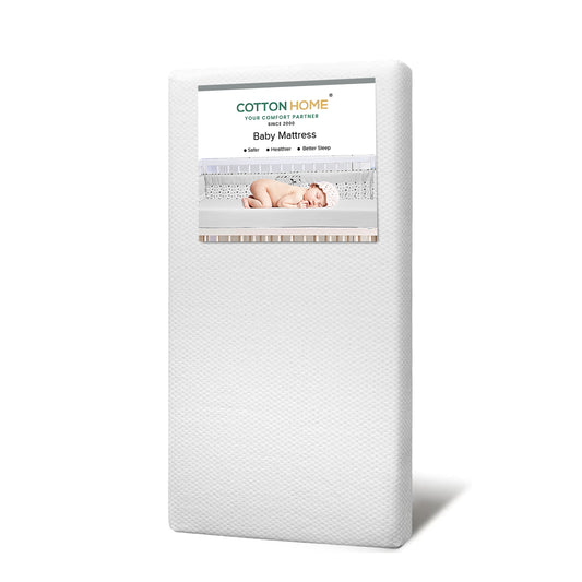 Cot Mattresses, 120 x 60cm Crib Mattress with Extra Thick 10 cm Memory Foam & Removable Washable Cover, Breathable, Anti Allergenic and Water Resistant Toddler Bed Mattress