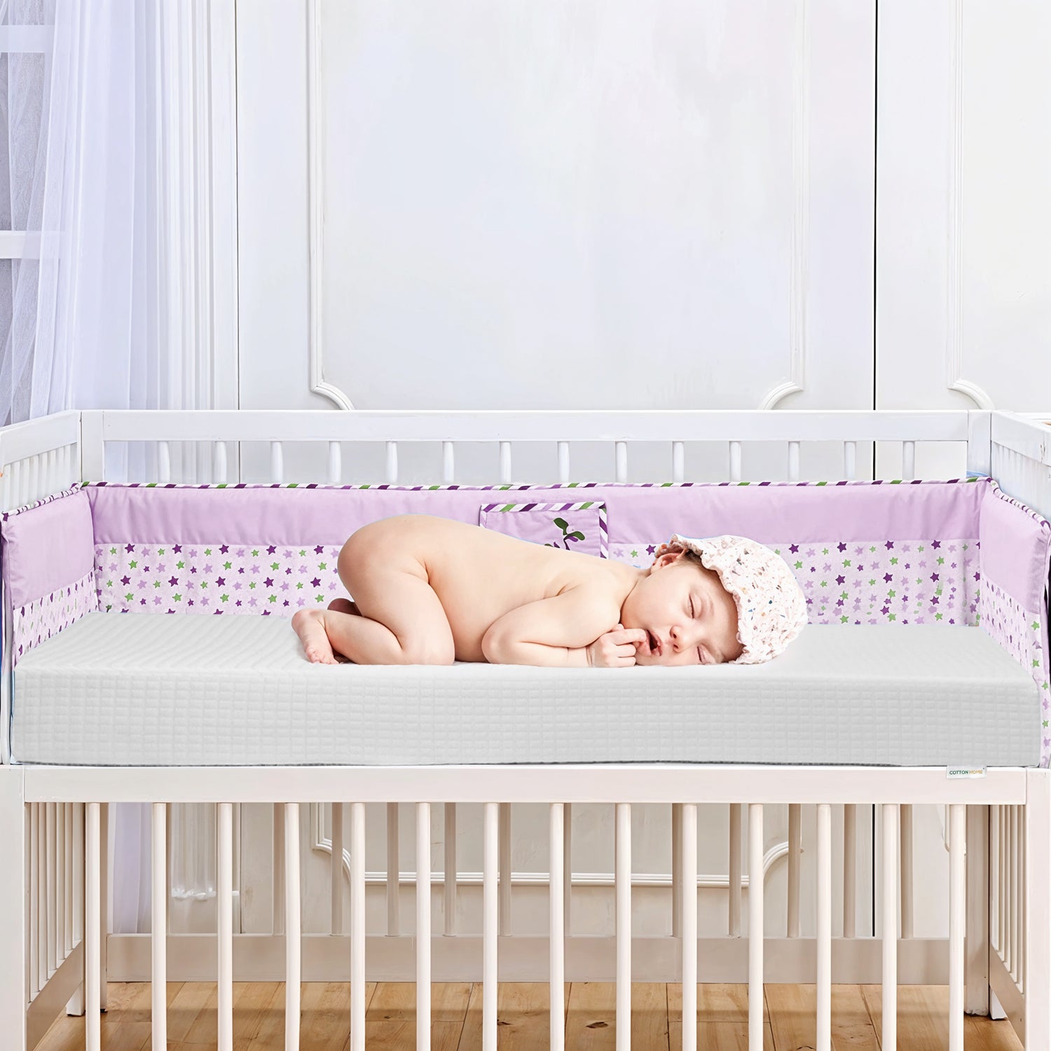 Buy Cot Mattresses, 120 x 60cm Crib Mattress with Extra Thick 10
