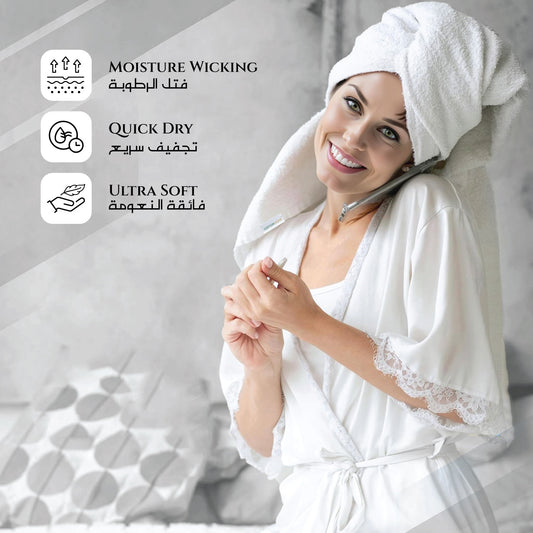 Cotton Bath Sheet 100x150 CM 2 Piece Set-Soft Feel, Quick Dry, Highly Absorbent Durable Towels
