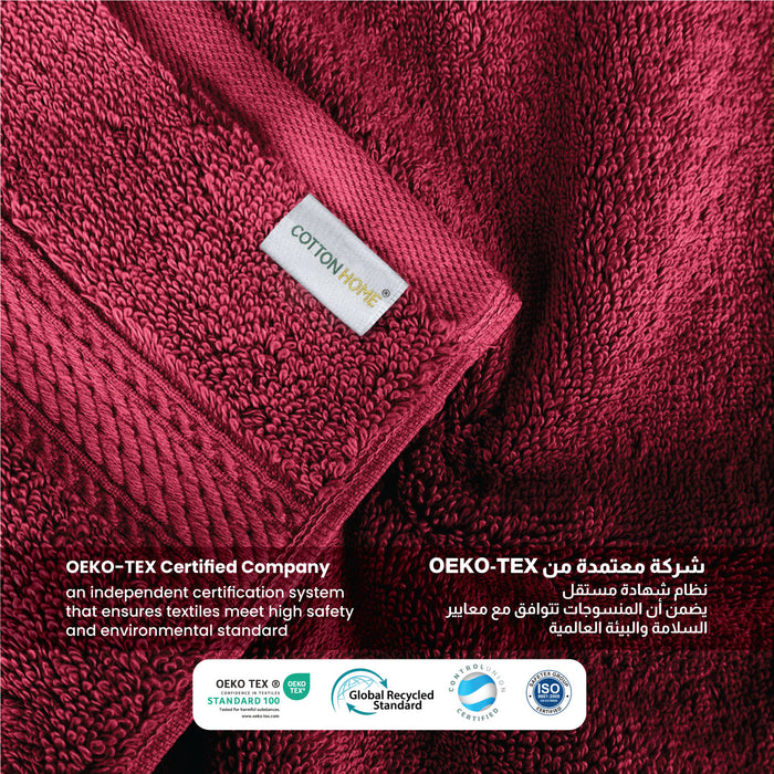 Back to School Comfort Combo 1 - Towels & Slippers Set- Burgundy