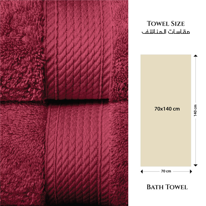 Back to School Comfort Combo 1 - Towels & Slippers Set- Burgundy