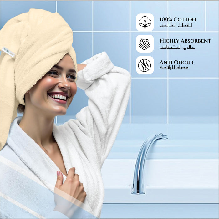 Back to School Comfort Combo 3 - Towels & Slippers Set- Ivory