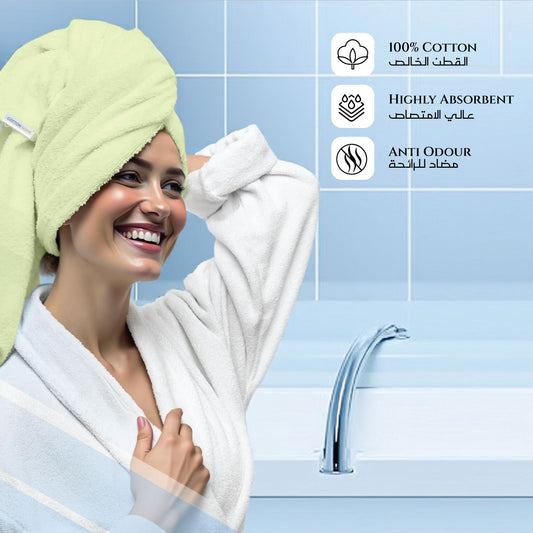 Back to School Comfort Combo 3 Towels & Slippers Set- Mint Green