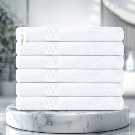 Cotton Bath Sheet 100x150 CM 6 Piece Set-Soft Feel, Quick Dry, Highly Absorbent Durable Towels