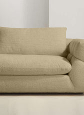 Italian Pearl Design 2-Seater Sofa – Elegant Pearl Fabric Upholstery, Premium Comfort & Style - Cotton Home