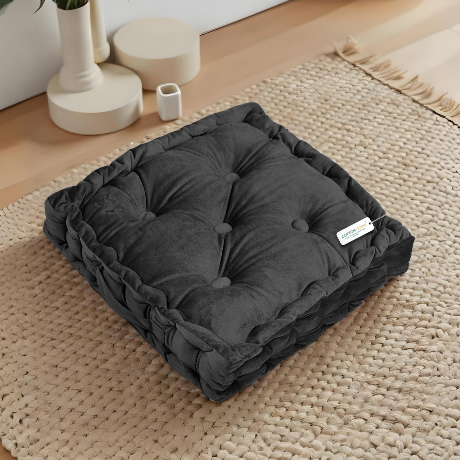 Serenity Velvet Multipurpose Seat Cushion 40x40cm Square Shape Seating