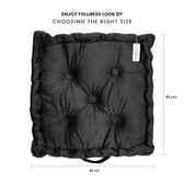 Serenity Velvet Multipurpose Seat Cushion 40x40cm Square Shape Seating