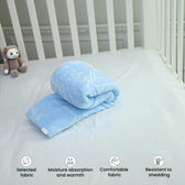 Ultra-Soft Embossed Baby Blanket – Lightweight, Cozy & Plush 140x110cm, Blue