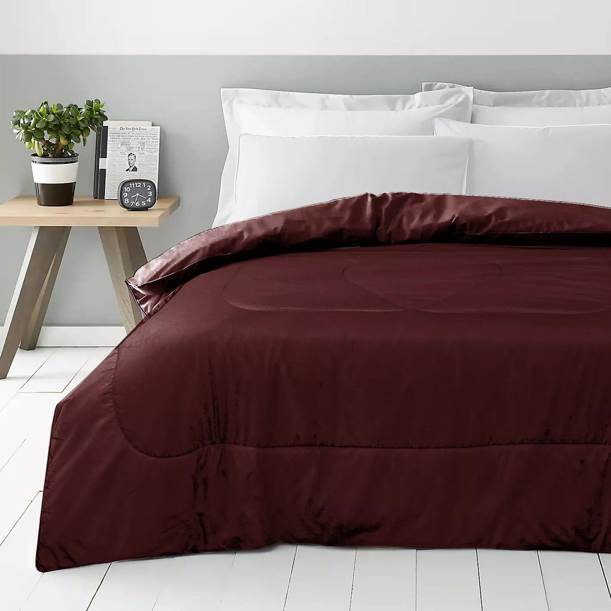 Premium Bordo 150x220cm All Season High quality Super Soft Comforter 1 Piece