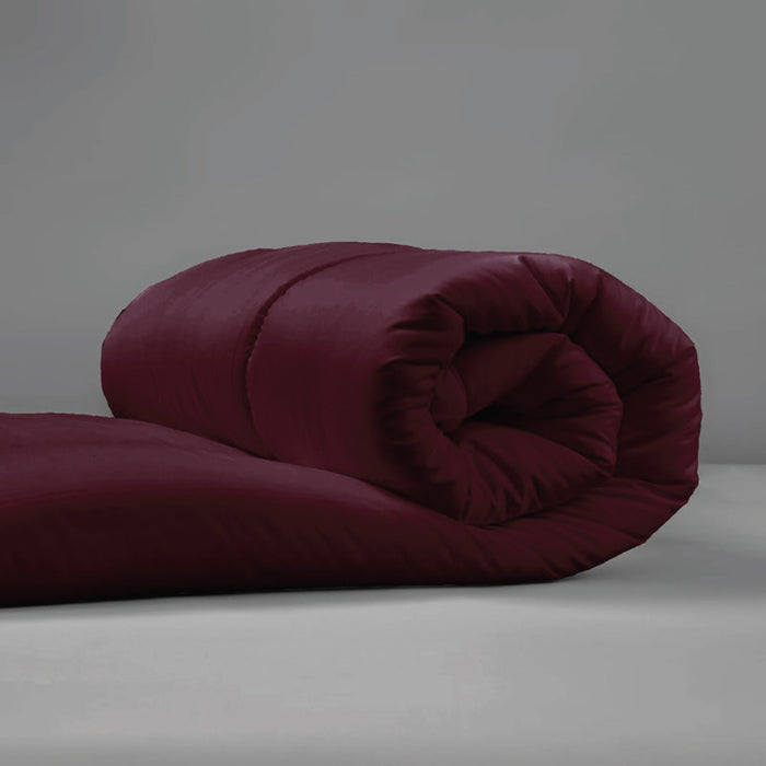 Single Piece Roll Comforter - Bordo