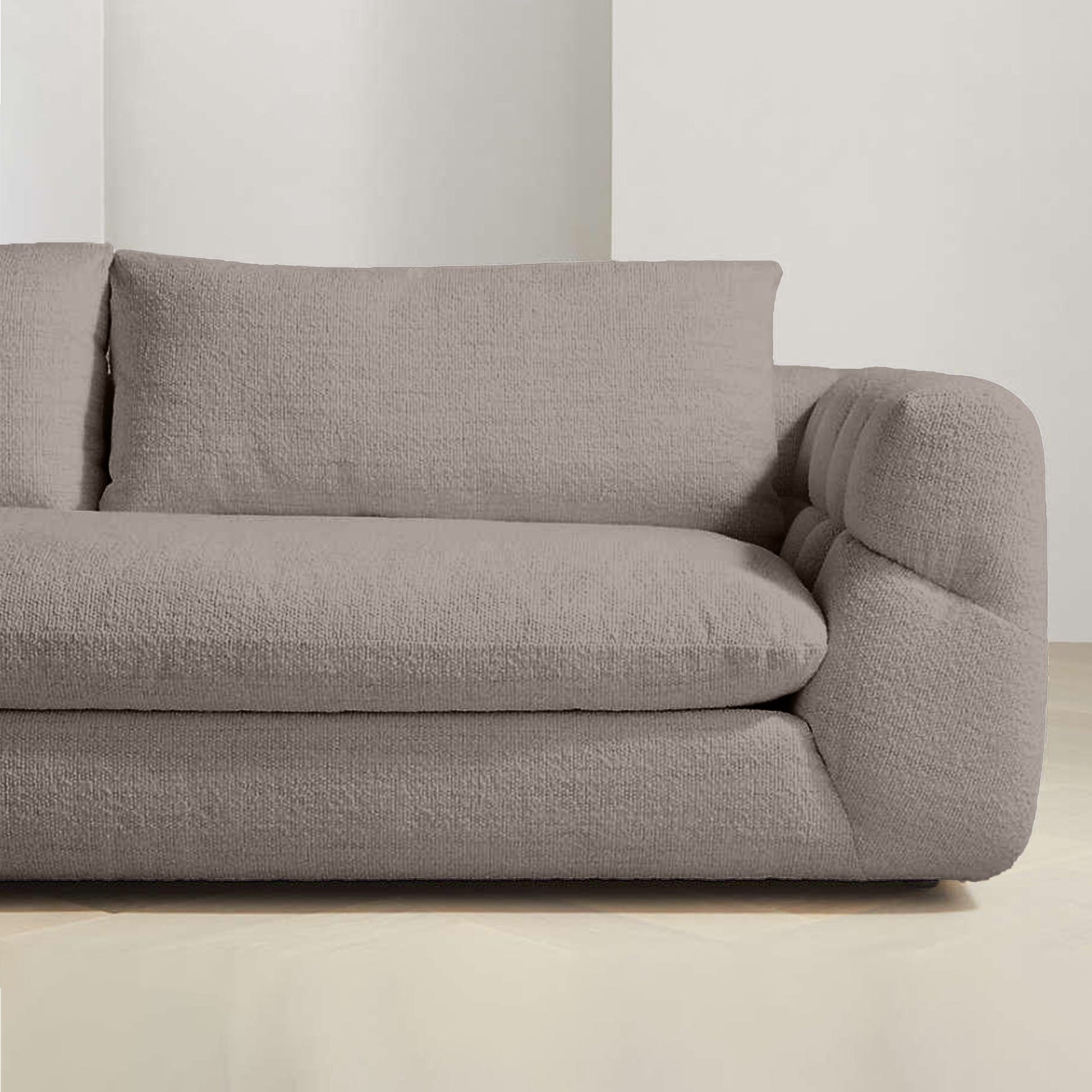 Italian Pearl Design 2-Seater Sofa – Elegant Pearl Fabric Upholstery, Premium Comfort & Style