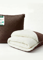 Dormella 2-in-1 Cushion with Blanket 40x40cm Cushion with 220x240cm Blanket Brown