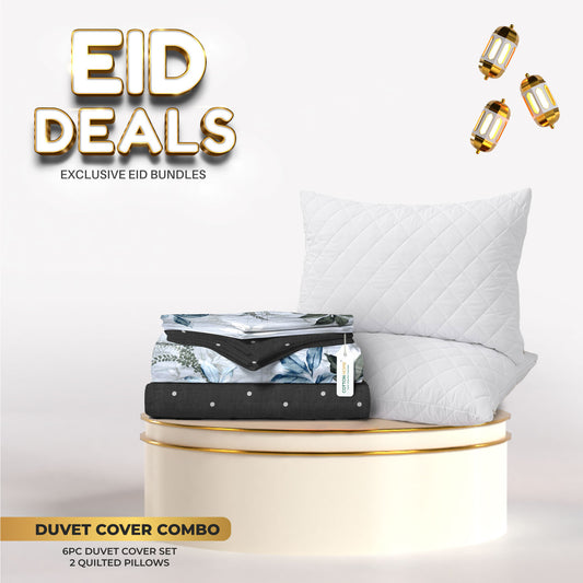 Eid Exclusive Deals on Duvet cover set and pillows Botanica