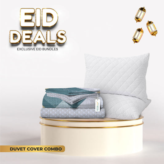 Eid Exclusive Deals on Duvet cover set and pillows Diamond