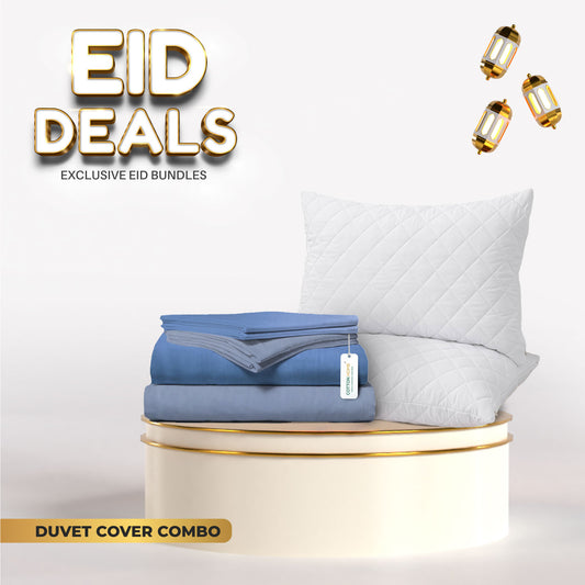 Eid Exclusive Deals on Duvet cover set and pillows Ocean